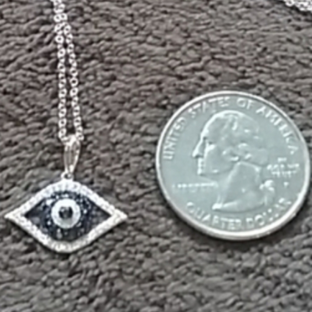 14k Diamond and Sapphire Necklace - Picture 3 of 6